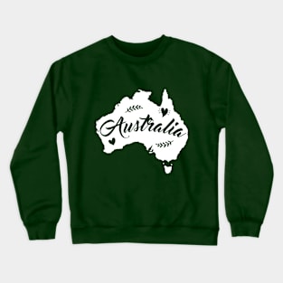 Australia Map Travel & Animal Lover State Home Australian Crewneck Sweatshirt